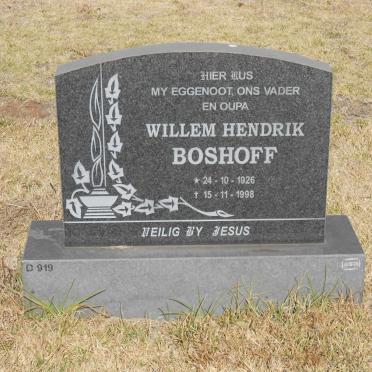 BOSHOFF Willem Hendrik 1926-1998