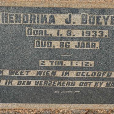 BOEYENS Hendrika J. -1933