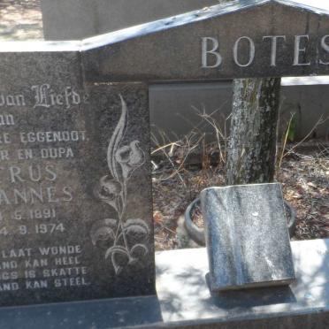 BOTES Petrus Johannes 1891-1974 &amp; Helena Dorothea 1896-1978
