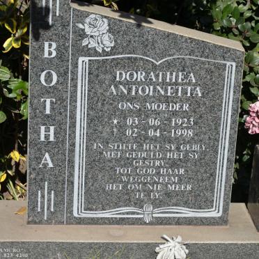 BOTHA Dorathea Antoinetta 1923-1998