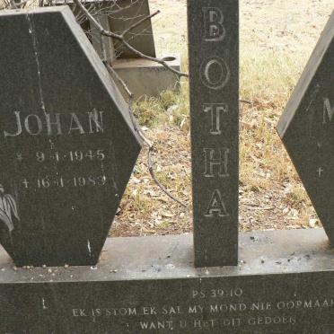 BOTHA Johan 1945-1983 &amp; Meisie 1947-