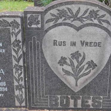 BOTES Andries Stephanus 1885-1956 &amp; Anna Hendrina COERTZEN 1906-1994