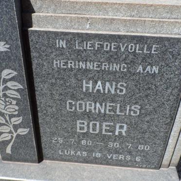 BOER Hans Cornelis 1980-1980