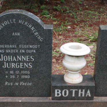BOTHA Johannes Jurgens 1905-1980 &amp; Maria Elizabeth 1912-
