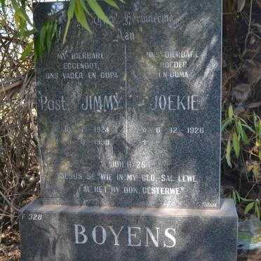 BOYENS Jimmy 1924-1999 &amp; Joekie 1926-