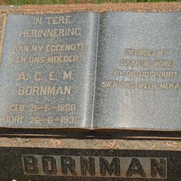 BORNMAN A.C.E.M. 1888-1936