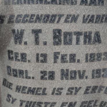 BOTHA W.T. 1883-1939
