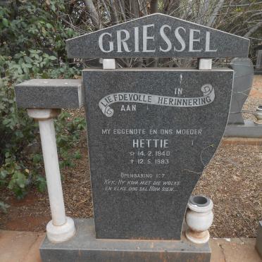 GRIESSEL Hettie 1940-1983
