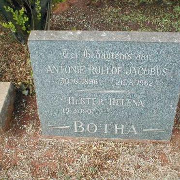 BOTHA Antonie Roelof Jacobus 1896-1962 &amp; Hester Helena 1907-