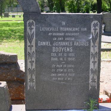 BOOYENS Daniel Johannes Andries 1861-1952