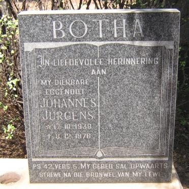 BOTHA Johannes Jurgens 1938-1976