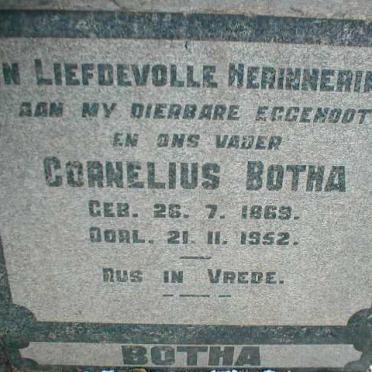 BOTHA Cornelius 1869-1952