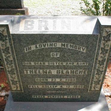 BRINK Thelma Blanche 1908-1958