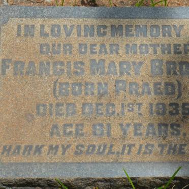 BROOKE Francis Mary nee PRAED -1935