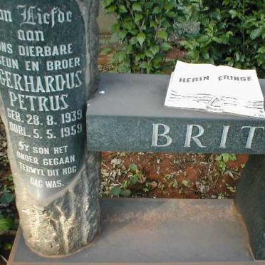 BRITS Gerhardus Petrus 1939-1959