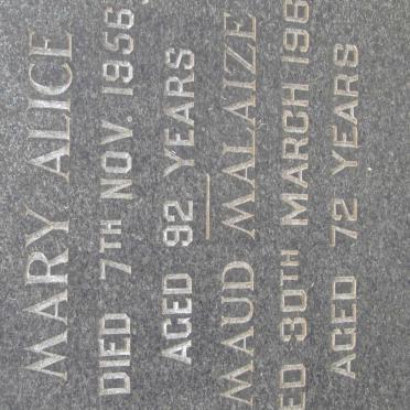 BRADSHAW Tom -1952 &amp; Mary Alice -1956 :: MALAIZE Stanislas Pierre France -1960 &amp; Maud -1969
