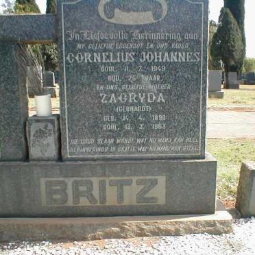 BRITZ Cornelius Johannes -1949 &amp; Zagryda GEBHARDT 1890-1963