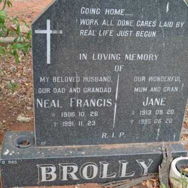 BROLLY Neal Francis 1906-1991 &amp; Jane 1913-1995