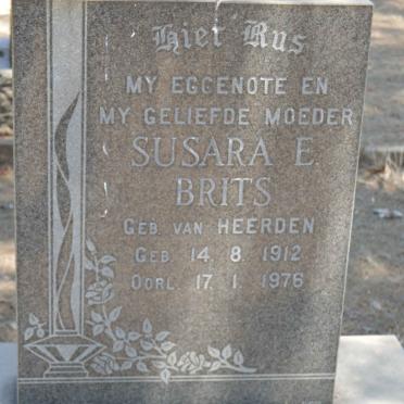 BRITS Susara E. nee VAN HEERDEN 1912-1976