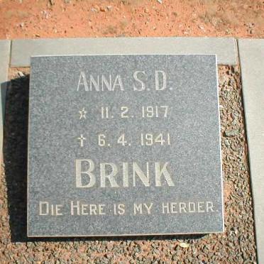 BRINK Anna S.D. 1917-1941