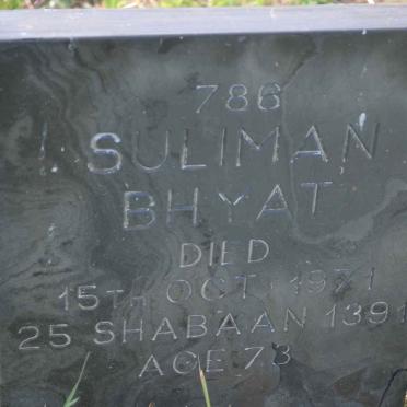 BHYAT Suliman -1971