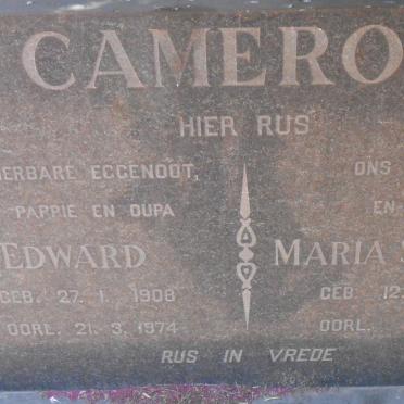 CAMERON Edward 1908-1974 &amp; Maria Susanna 1910-