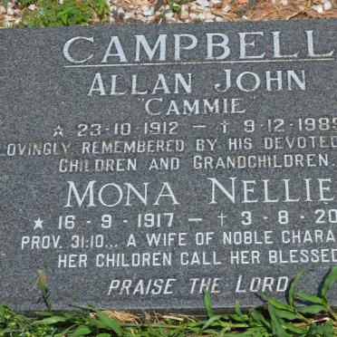 CAMPBELL Allan John 1912-1989 &amp; Mona Nellie 1917-2003