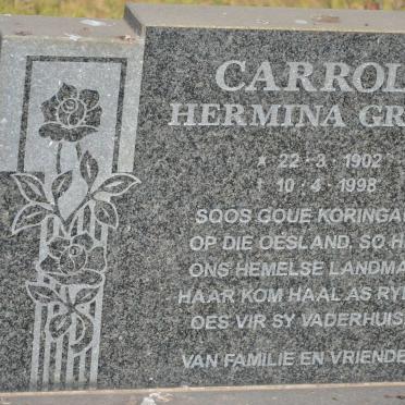 CARROLL Hermina Grace 1902-1998