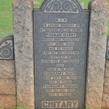 CHITARY Poonan -1945 :: CHITARY Chinsamy David -1944 :: CHITARY Poonsamy Narian -1939
