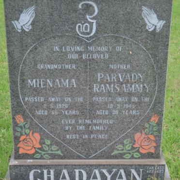 CHADAYAN Mienama -1926 :: CHADAYAN Parvady Ramsammy -1945