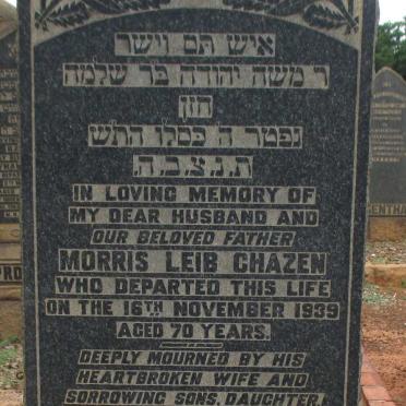 CHAZEN Morris Leib -1939