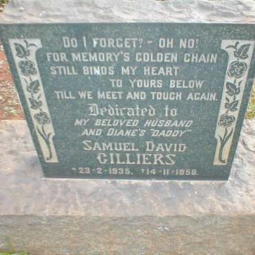 CILLIERS Samuel David 1935-1958