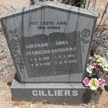 CILLIERS Abraham Franscois 1910-1981 &amp; Anna Catharina 1915-1989