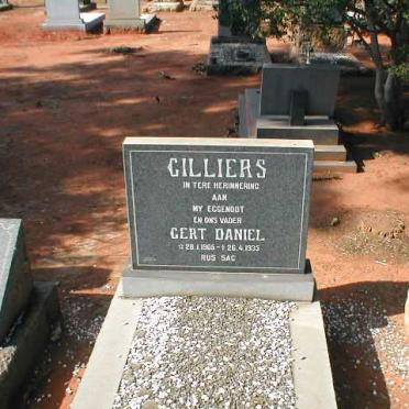 CILLIERS Gert Daniel 1905-1935