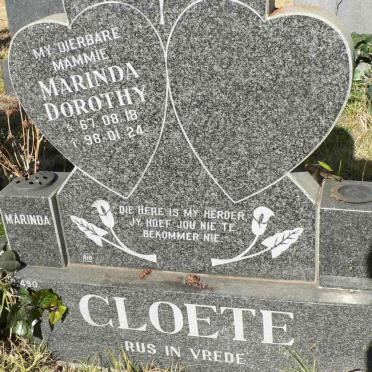 CLOETE Marinda Dorothy 1967-1998