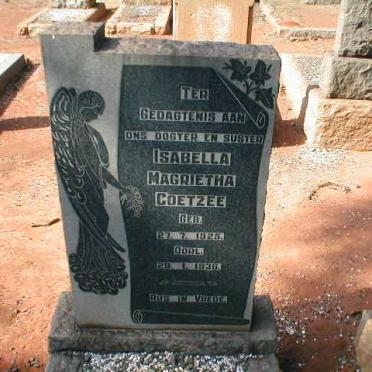 COETZEE Isabella Magrietha 1925-1936