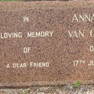COLLER Anna M.M., van -1945