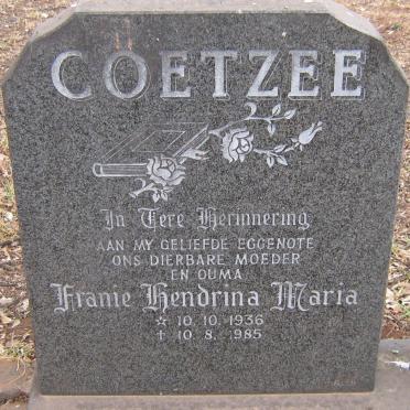 COETZEE Franie Hendrina Maria 1936-1985