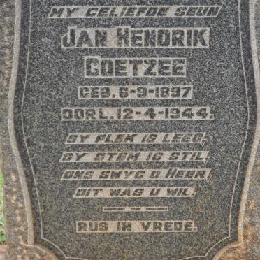 COETZEE Jan Hendrik 1897-1944