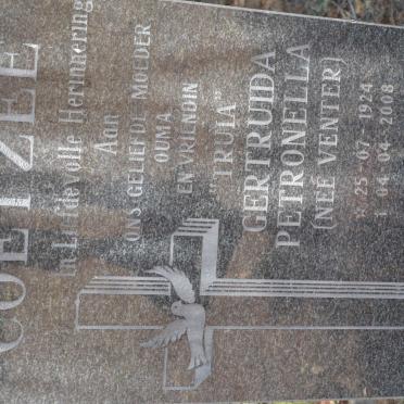 COETZEE Gertruida Petronella VENTER 1924-2008