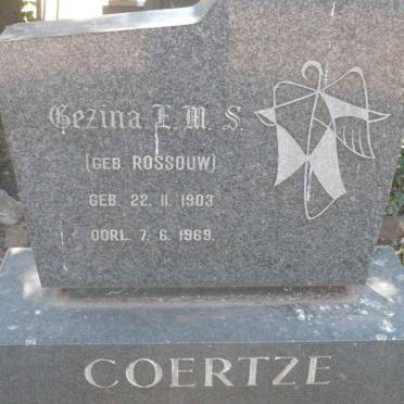 COERTZE Gezina E.M.S. nee ROSSOUW 1903-1969