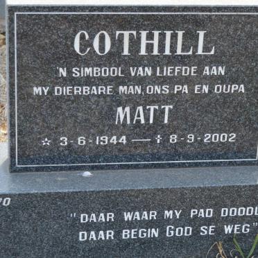 COTHILL Matt 1944-2002