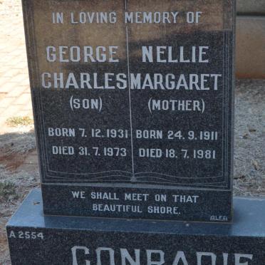 CONRADIE Nellie Margaret 1911-1981 :: CONRADIE George Charles 1931-1973 :: CONRADIE Nellie Margaret 1911-1981