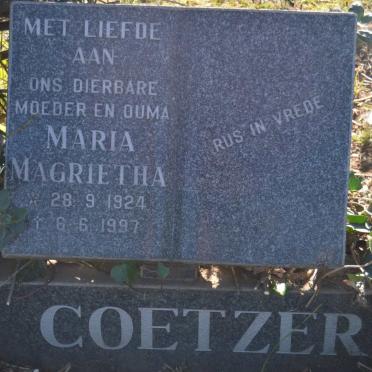 COETZER Maria Magrietha 1924-1997
