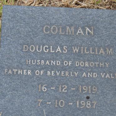 COLMAN Douglas William 1919-1987