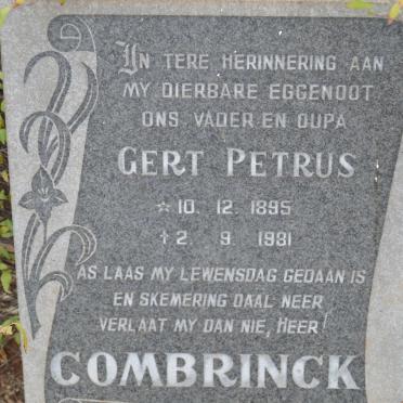 COMBRINCK Gert Petrus 1895-1981