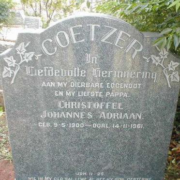 COETZER Christoffel Johannes Adriaan 1900-1961