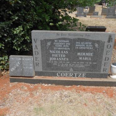 COERTZE Nicolaas Pieter Johannes 1912-1981 &amp; Mimmie Maria 1920-2002 :: COERTZE Kiewiet 1946-1995