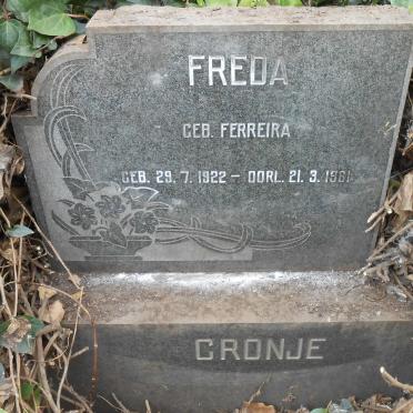 CRONJE Freda nee FERREIRA 1922-1961