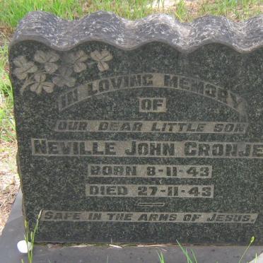 CRONJE Neville John 1943-1943